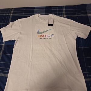 Nike White Just Do It Men's T-Shirt